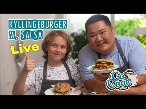 , title : 'Live: Grillet kyllingeburger med salsa trin for trin | GoCook by Coop'
