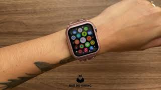 Vídeo de Case Rígida Proteção 360 Prateada Compatível com Apple Watch