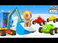 Anak Kucing Dalam Bahaya Mobil Penolong Dan Hewan Untuk Anak Kartun Anak