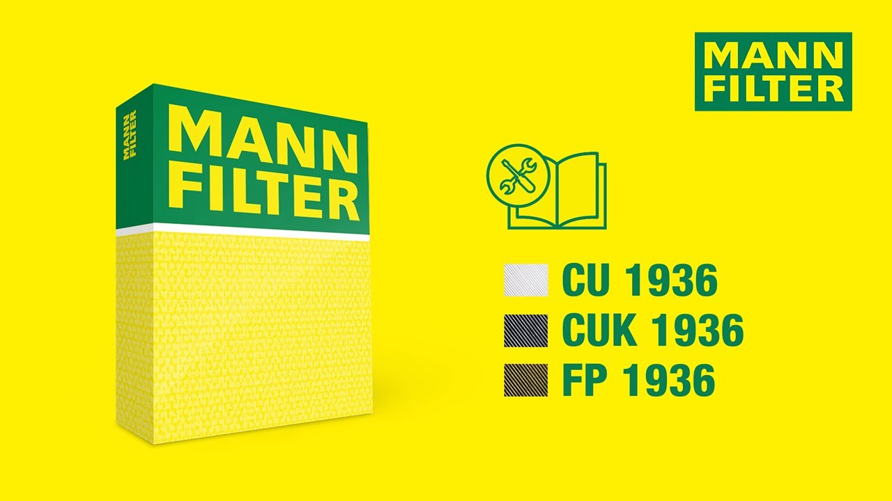 How to change a cabin air filter by MANN-FILTER I CU 1936 - CUK 1936 - FP 1936