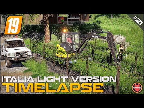 🇮🇹 John Deere 50G Mini Digger Removing Grass ⭐ FS19 Italia Light Version Timelapse