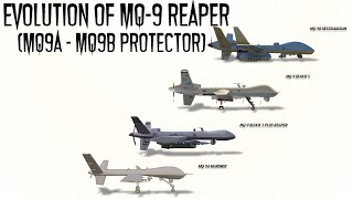 Evolution of MQ-9 Reaper Combat Drone (From MQ-9A Reaper to MQ-9B Protector)