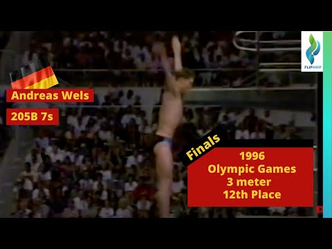 1996 Andreas Wels Team Germany - 205B - 3 meter springboard diving finals Olympic Games