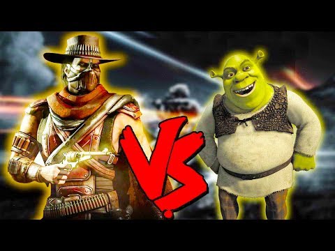 Erron Black Vs Shrek Army - Epic Battle - Mortal Kombat Costume Skin Mod