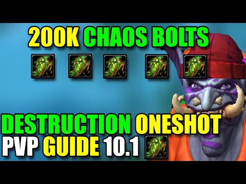 DESTRUCTION WARLOCK ULTIMATE ONESHOT PVP GUIDE 10.1 - TALENTS , ROTATION , GEAR , DRAGONFLIGHT S2