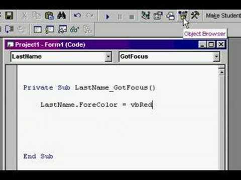 Visual Basic Tutorial: Events & Properties