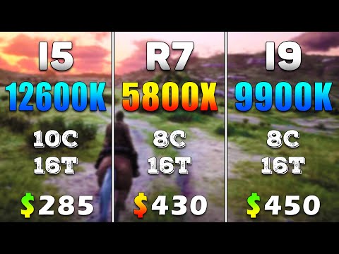 Core i5 12600K vs Ryzen 7 5800X vs Core i9 9900K | PC Gaming Benchmark Tested