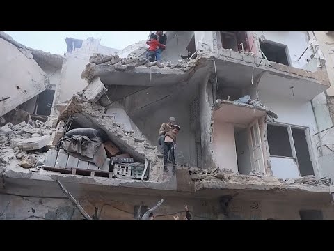 Syrian Civil Defence teams rescue survivors as group says strikes hit Idlib City