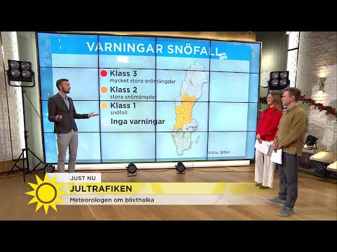 "Kan bli stora snömängder på vissa håll" - Nyhetsmorgon (TV4)