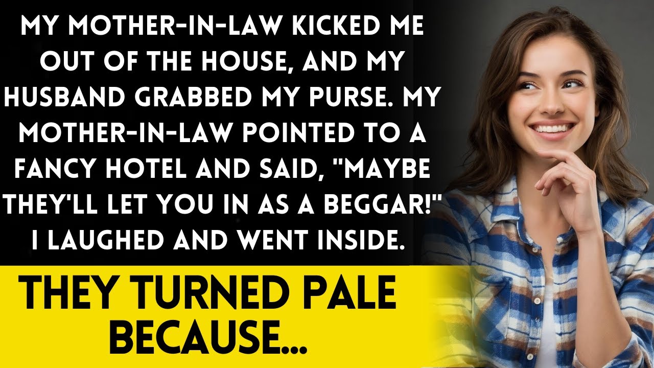 My MIL pointed to a luxury hotel and sneered, "Maybe they'll let you in as a beggar!" Suddenly...