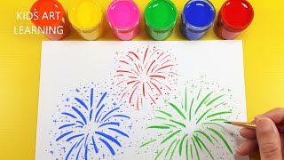 How To Draw Fireworks | Easy Drawing Step By Step 🎆