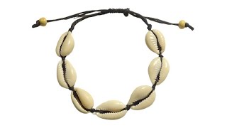 DIY Cowrie Shell Bracelet for Men with Sliding Knot, Handmade Jewelry Tutorial