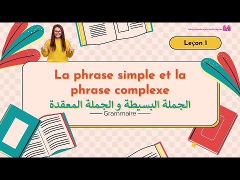 The simple phrase and the complex phrase explained in Arabic