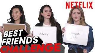 Spinning Out Cast Best Friends Challenge | Netflix video