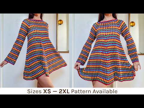 Crochet Tutorial for Granny Groove Dress