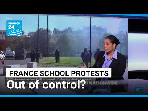 France school protests 'rapidly becoming out of control'