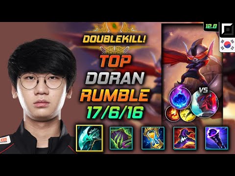 Doran Rumble Top vs Yone - 도란 탑 럼블 밤수 유성 - LOL KR 12.8