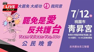 「罷免是愛,反共護台」公民晚會 桃園場