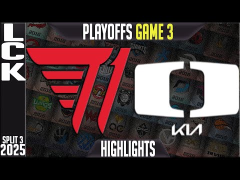 T1 vs DK | LCK Playoffs 2025 – Highlights (Game 3) | Kaza LoL Esports Highlights