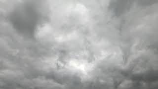 Relaxing slow moving grey clouds, without music