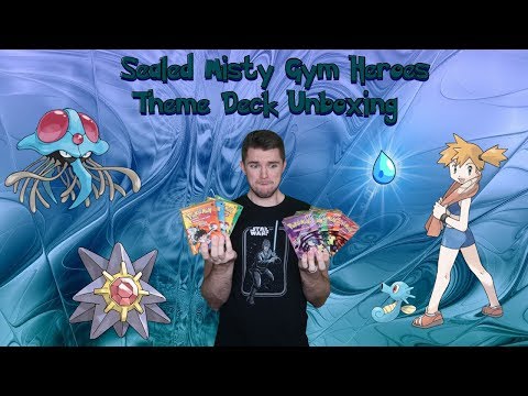 Vintage Misty Gym Heroes Sealed Pokemon Theme Deck Unboxing!