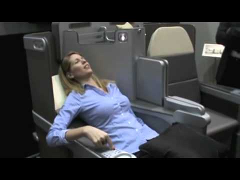 Full-flat airline seat not for the super tall