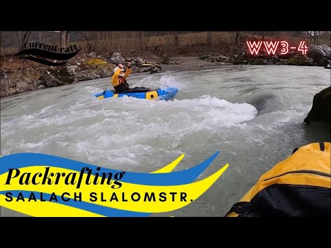 Packraft Whitewater FUN: Saalach Slalomstrecke (WW3-4) with Current-Raft