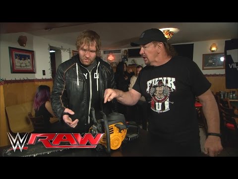 Terry Funk gives Dean Ambrose the means to cut down Brock Lesnar at WrestleMania: Raw, Mar. 21, 2016