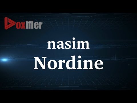 How to Pronunce Nordine in French - Voxifier.com