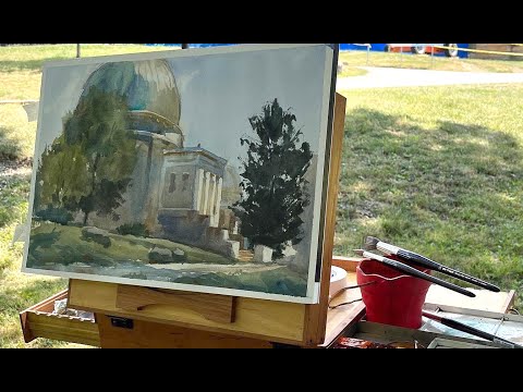 The Importance of Overlap: Pittsburgh Observatory Hill Plein Air Watercolor