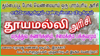 தூயமல்லி அரிசி மருத்துவ பலன்கள் | Thooyamalli rice medicinal benefits | Kovai bala