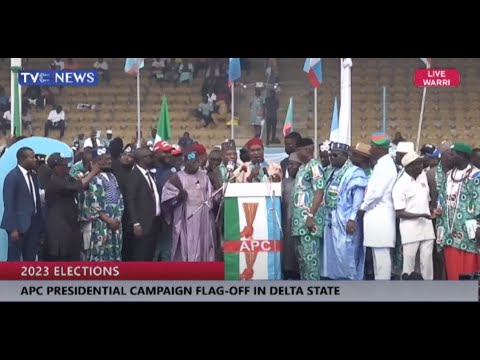 Watch Tinubu's Speech At The APC Presidential Campaign Flag-off in Warri / TVC News Live