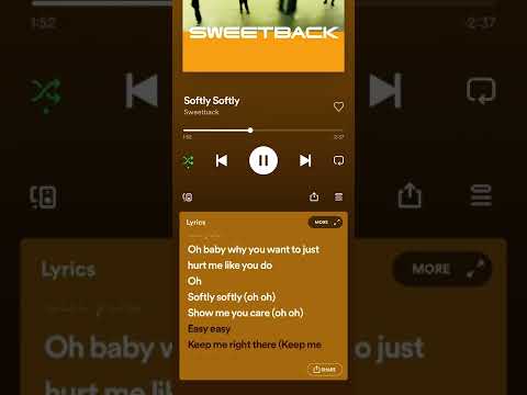 SweetBack Softly Softly W/Lyrics #softy #sweet #back #fyp #share