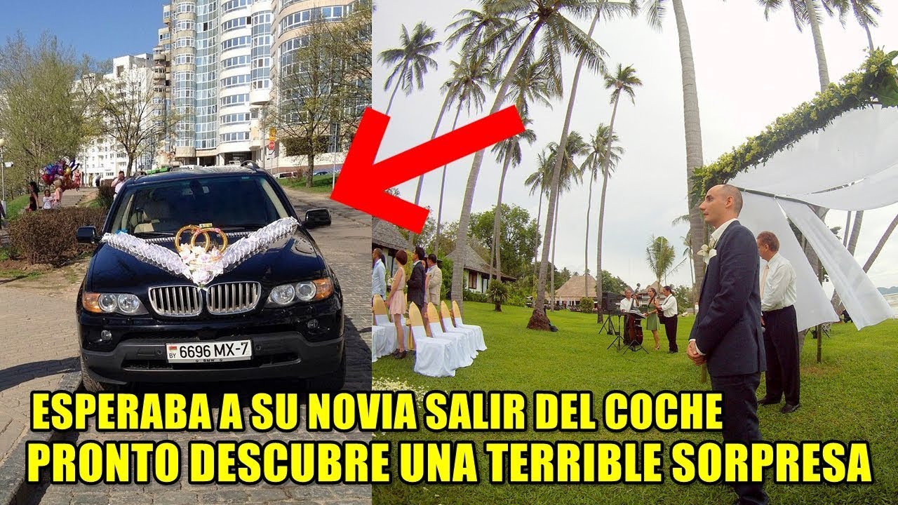 Esperaba que su novia saliera del auto para casarse, pero lo que salió de allí, lo hizo estremecer