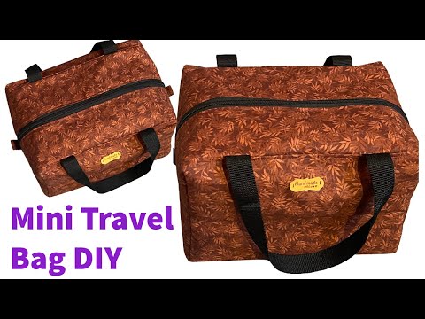 How To Create A Mini Duffle Bag/Easy Bag Sewing Tutorial/Mini Travel Bag DIY/Handbag Sewing Tutorial
