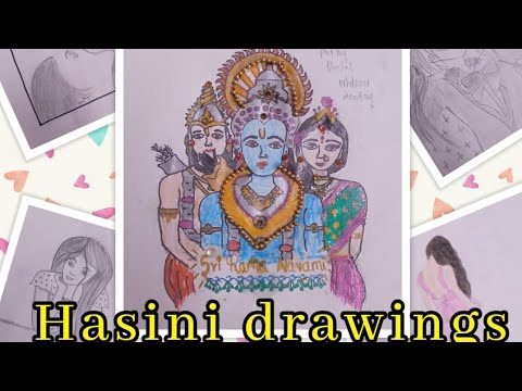 Hasini drawings 🤩🤩🤩... Roopika vlogs