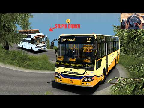 SETC vs TNSTC | Indian Bus Rash Driving on Mountain Roads | G29 Gameplay | Bus Simulator (ETS 2)