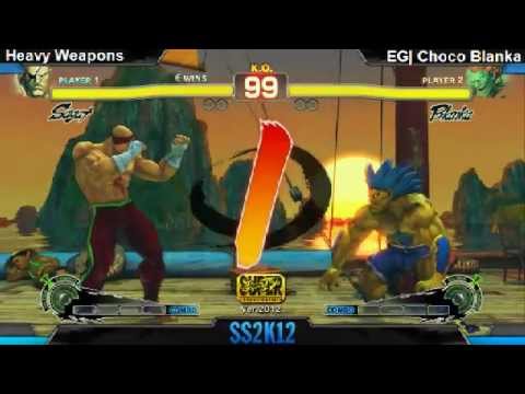 SS2K12 AE2012: Heavy Weapons (Sagat) vs ChocoBlanka (Blanka) - Day 1 (Losers Pool Match)