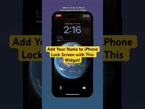 Add Your Name to iPhone Lock Screen with This Widget! #shorts #iphone #widget