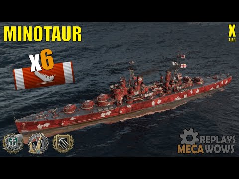 Minotaur 6 Kills & 130k Damage | World of Warships Gameplay
