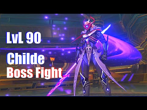 Genshin Impact - Childe Boss Fight (Harbinger Tartaglia vs Aether)