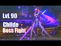 Genshin Impact LvL 90 Childe Boss Fight Harbinger Tartaglia