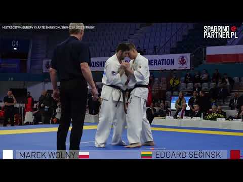 Marek Wolny vs Edgard Secinski Semi Final Men -95kg European Karate Shinkyokushin Championship 2022