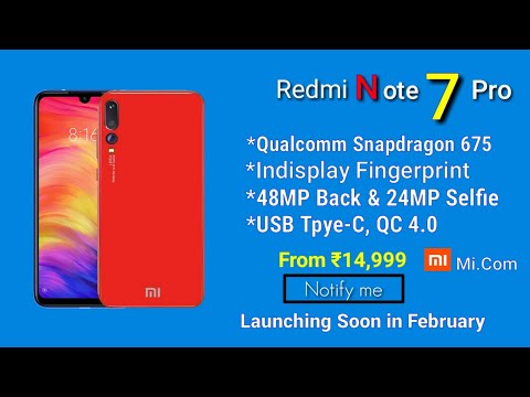 Redmi Note 7 Pro Full specifications & Launch date in India | 48 MP Camera? | Redmi Note 7 Pro Price