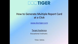 Dynamic Report Cards-Tutorial