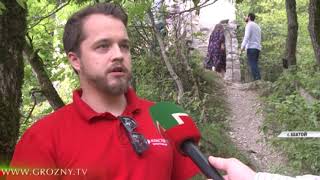 Компания МТС установила подсветку на одной из древнейших башень Чечни