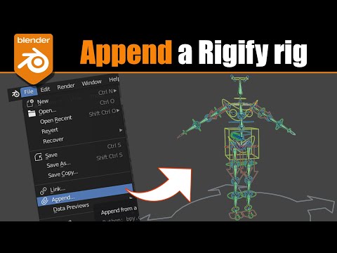 Blender Quick Tip - Append a Rigify Rig [OBSOLETE - better technique in the video description]