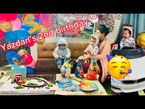 Yazdan’s two fast theme birthday | I ordered Best train cake for him | kids loved it