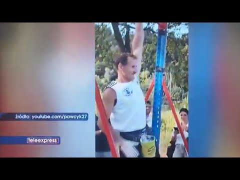 Rekord Polski w zwisie na drążku - Teleexpress 18.08.24 - Józef Panuś