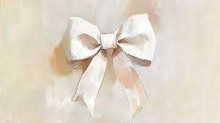 Aesthetic background | White coquette bow wallpaper | Art screensaver for TV | Frame PRO TV painting